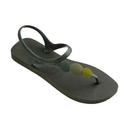 havaianas 哈瓦仕 巴西人字拖 官方唯一授權 女款 L涼鞋綠 4144382-4896-細節圖2