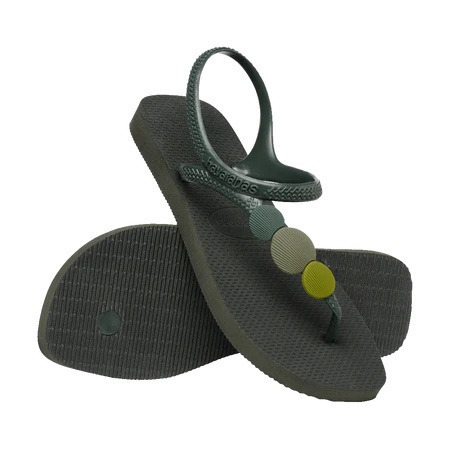 havaianas 哈瓦仕 巴西人字拖 官方唯一授權 女款 L涼鞋綠 4144382-4896-細節圖4