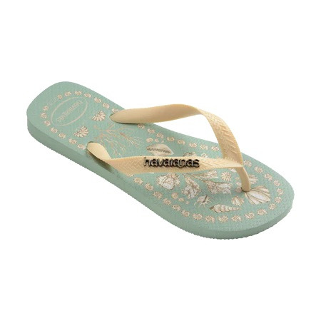 havaianas 哈瓦仕 巴西人字拖 官方唯一授權 女款 熱帶風情綠4149722-9338-細節圖2