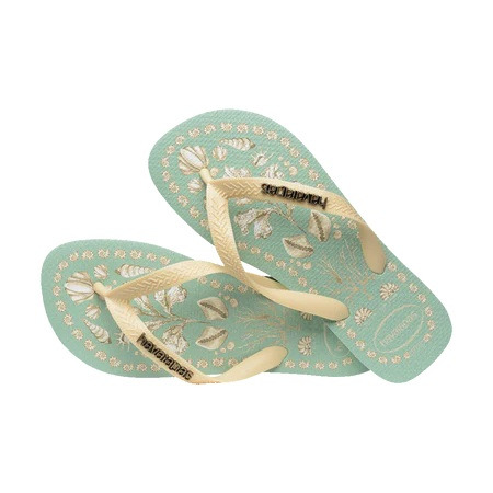 havaianas 哈瓦仕 巴西人字拖 官方唯一授權 女款 熱帶風情綠4149722-9338-細節圖4