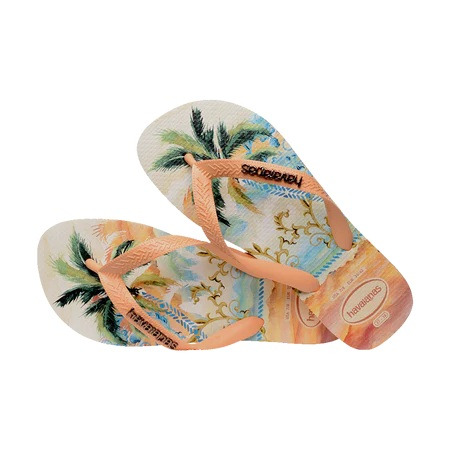 havaianas 哈瓦仕 巴西人字拖 官方唯一授權 女款 熱帶風情橘-細節圖4