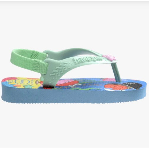 havaianas 哈瓦仕 巴西人字拖 官方唯一授權 童款 BABY佩佩豬綠4145980-1056-細節圖3