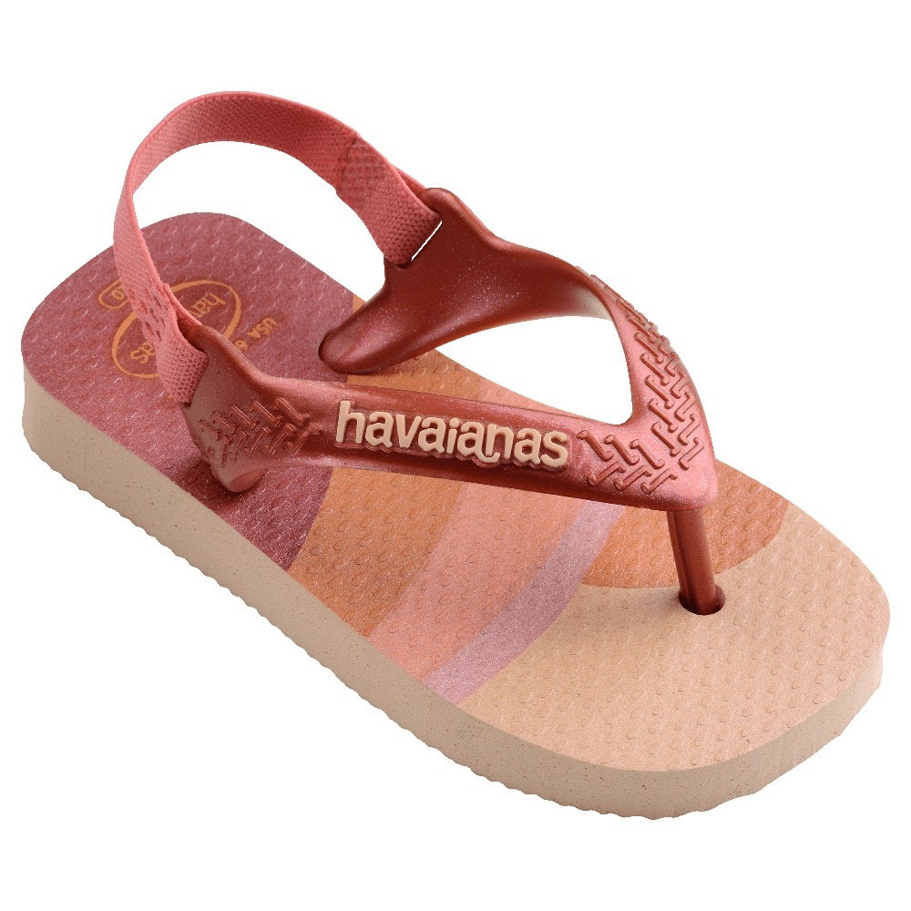 havaianas 哈瓦仕 巴西人字拖 官方唯一授權 童款 BABY MINI玫瑰桃4148946-7268-細節圖2