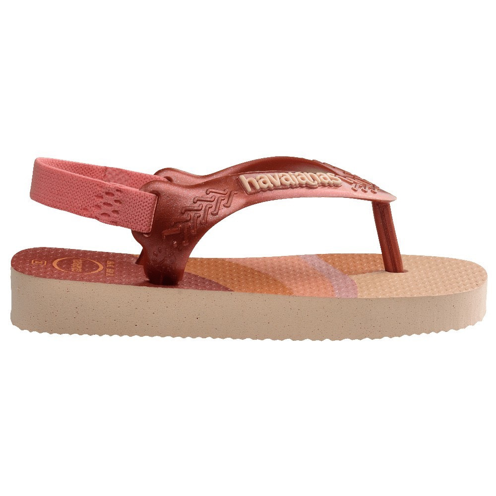 havaianas 哈瓦仕 巴西人字拖 官方唯一授權 童款 BABY MINI玫瑰桃4148946-7268-細節圖4
