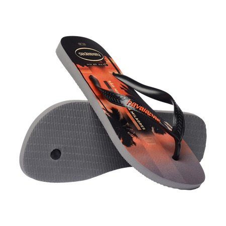 havaianas 哈瓦仕 巴西人字拖 官方唯一授權 男款 Top Surfer 椰林黑橘4149971-7345-細節圖4
