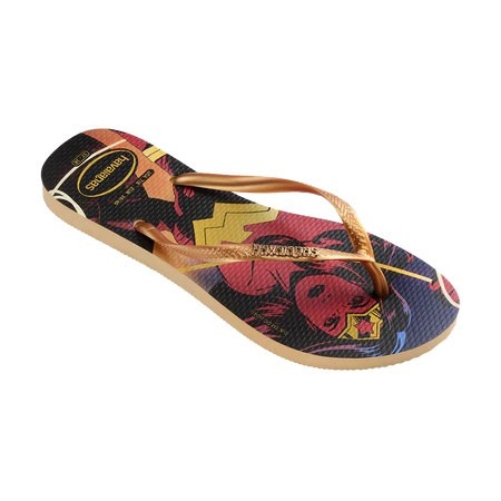 havaianas 哈瓦仕 巴西人字拖 官方唯一授權 女款 神力女超人金4149873-0777-細節圖2