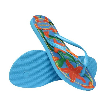 havaianas 哈瓦仕 巴西人字拖 官方唯一授權 女款 Tropical藍4122111-0212-細節圖4