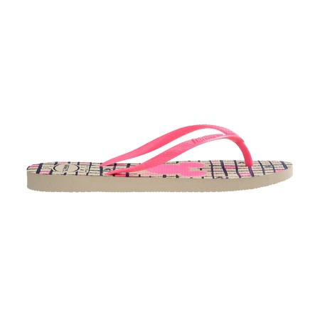 havaianas 哈瓦仕 巴西人字拖 官方唯一授權 女款 米奇格子粉4141203-0121-細節圖3