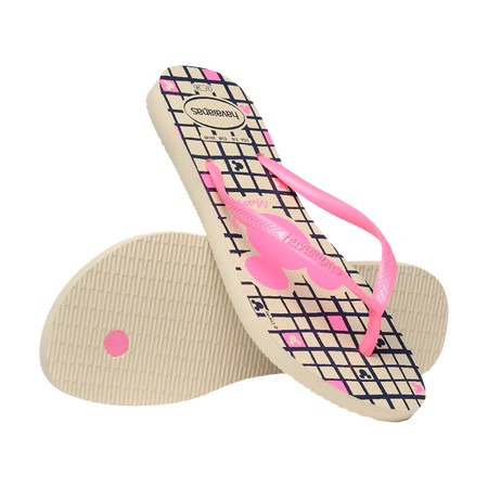 havaianas 哈瓦仕 巴西人字拖 官方唯一授權 女款 米奇格子粉4141203-0121-細節圖4