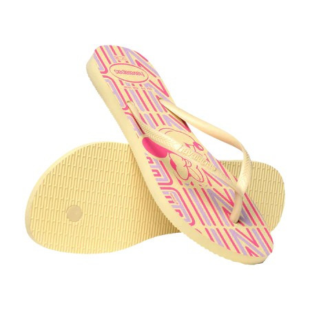 havaianas 哈瓦仕 巴西人字拖 官方唯一授權 女款 米妮線條黃4141203-9256-細節圖4