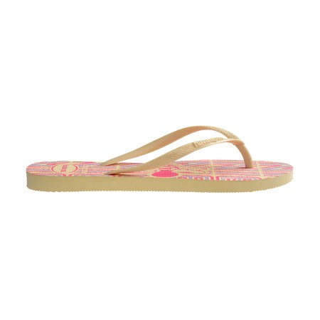 havaianas 哈瓦仕 巴西人字拖 官方唯一授權 女款 米妮線條黃4141203-9256-細節圖3