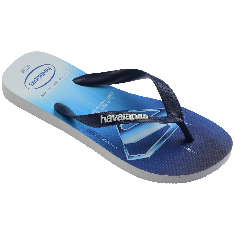 havaianas 哈瓦仕 巴西人字拖 官方唯一授權 男款 Heróis Dc LOGO黑藍色4141765-0052-細節圖2