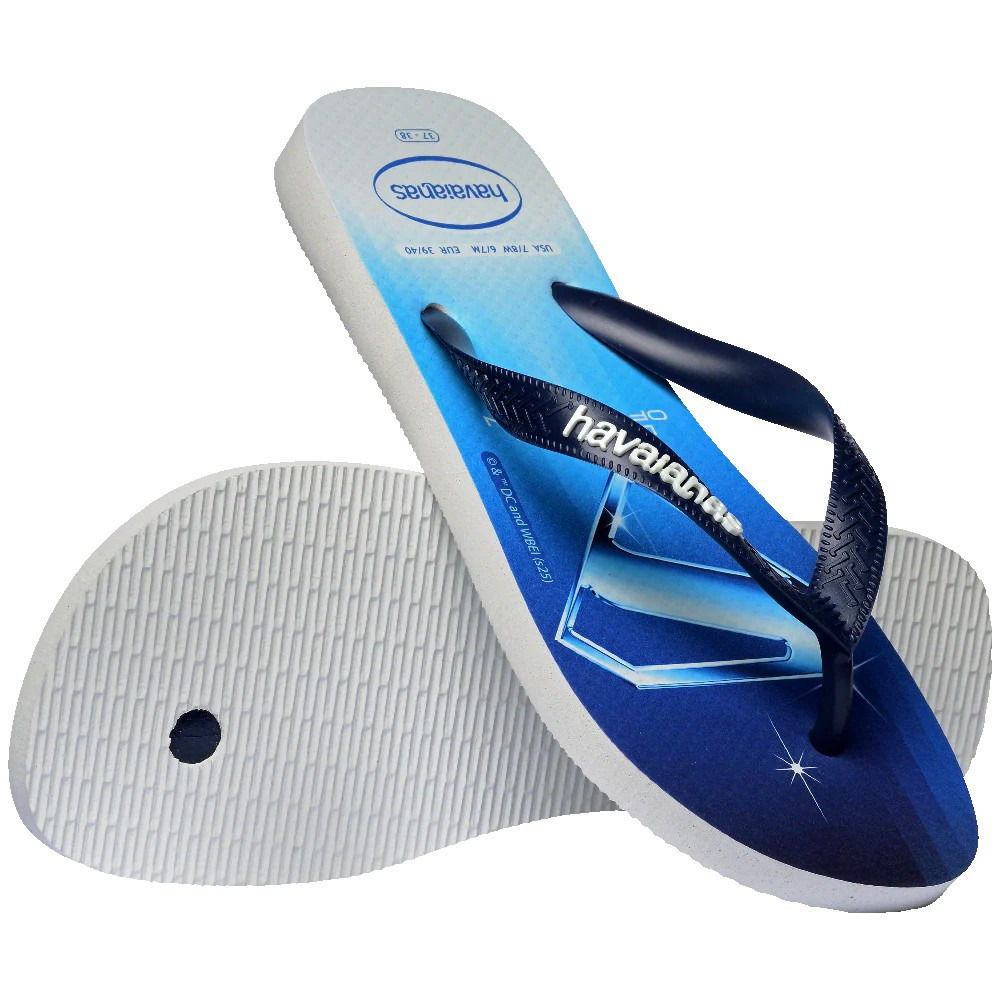 havaianas 哈瓦仕 巴西人字拖 官方唯一授權 男款 Heróis Dc LOGO黑藍色4141765-0052-細節圖4