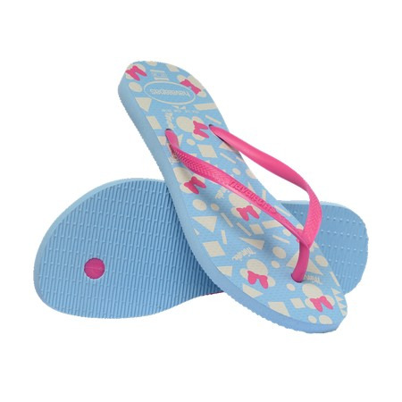 havaianas 哈瓦仕 巴西人字拖 官方唯一授權 女款 Disney米妮藍色底4141203-2814-細節圖4