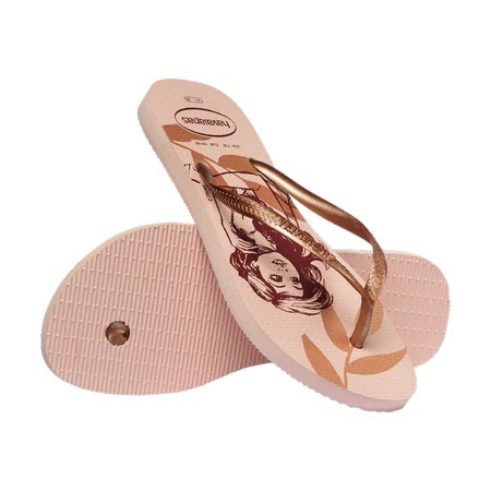 havaianas 哈瓦仕 巴西人字拖 官方唯一授權 女款 Disney公主金色4141203-0076-細節圖4