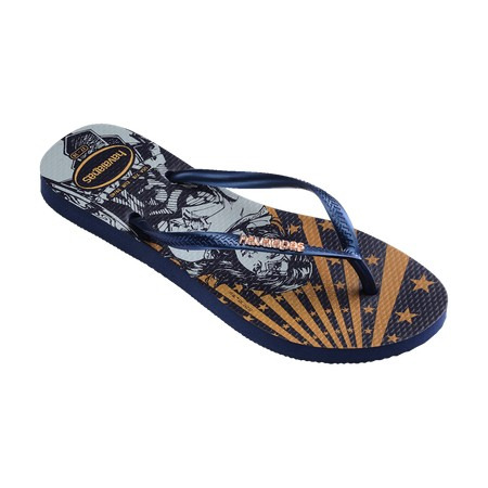 havaianas 哈瓦仕 巴西人字拖 官方唯一授權 女款 神力女超人-藍金版4150276-0555-細節圖2