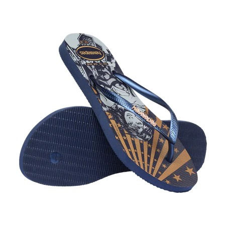 havaianas 哈瓦仕 巴西人字拖 官方唯一授權 女款 神力女超人-藍金版4150276-0555-細節圖4