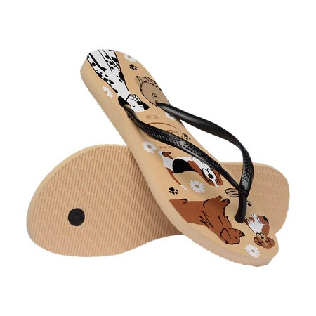 havaianas 哈瓦仕 巴西人字拖 官方唯一授權 女款 Pets粉底 貓咪4132567-1105-細節圖4