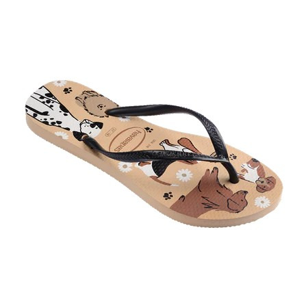 havaianas 哈瓦仕 巴西人字拖 官方唯一授權 女款 Pets黃底 狗狗4132567-2997-細節圖2