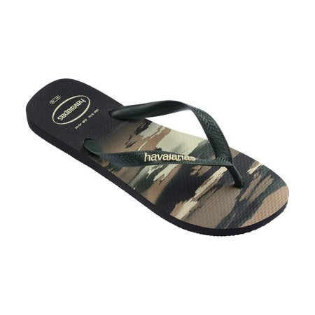 havaianas 哈瓦仕 巴西人字拖 官方唯一授權 男款 美式迷彩黑黃4141398-9052-細節圖2