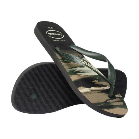 havaianas 哈瓦仕 巴西人字拖 官方唯一授權 男款 美式迷彩黑黃4141398-9052-細節圖4