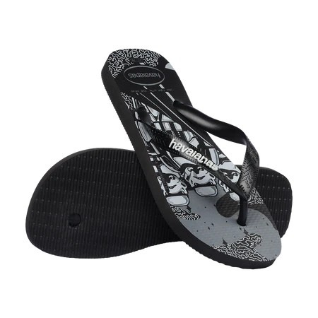 havaianas 哈瓦仕 巴西人字拖 官方唯一授權 男款黑武士黑白4135185-4058-細節圖4