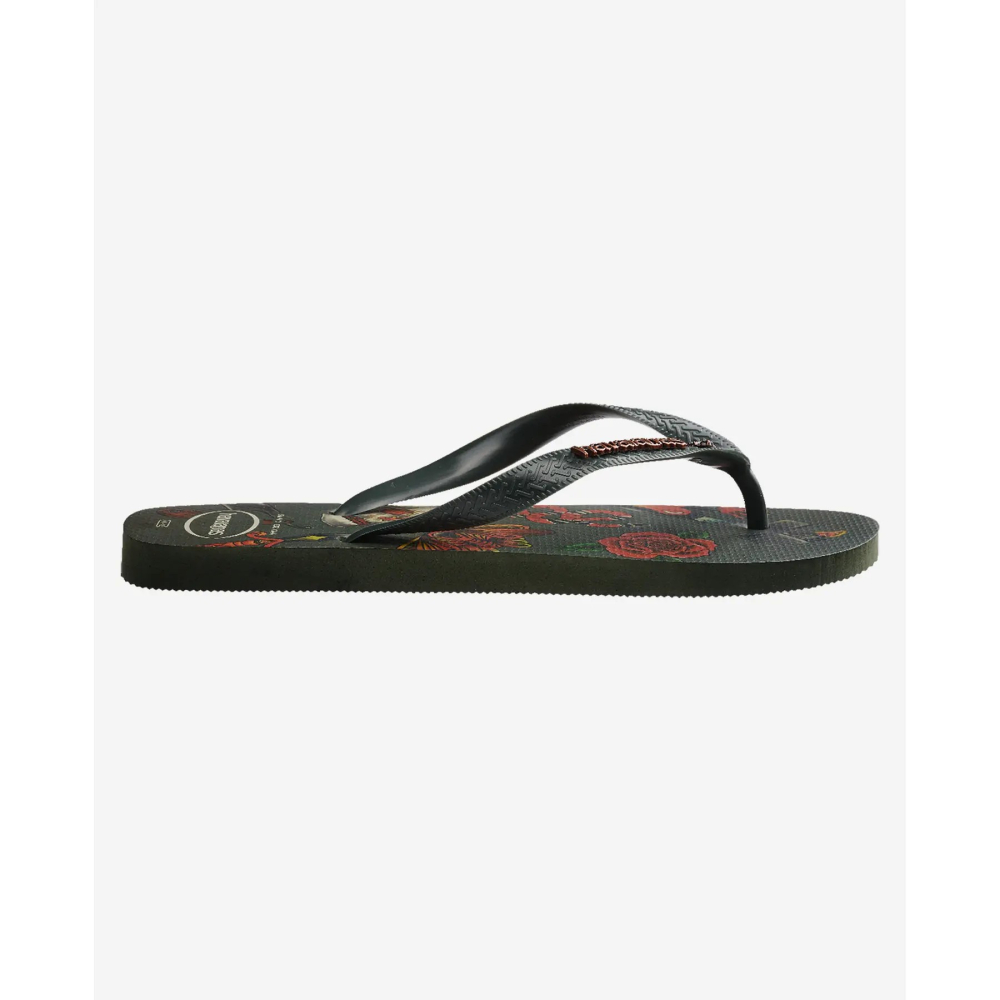 havaianas 哈瓦仕 巴西人字拖 官方唯一授權 男款 火骷髏綠 4144505-4896-細節圖3