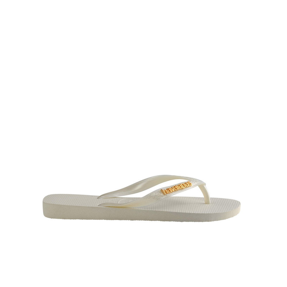 havaianas 哈瓦仕 巴西人字拖 官方唯一授權 男款 Logo Metallic白4127244-0001-細節圖3