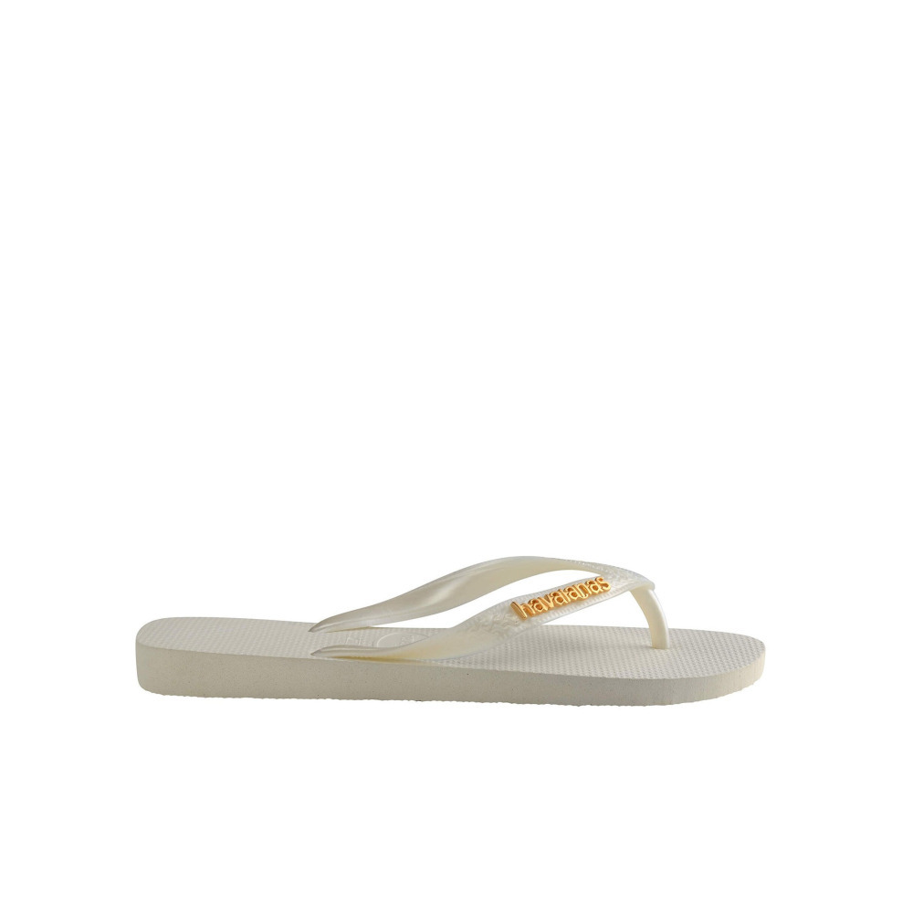 havaianas 哈瓦仕 巴西人字拖 官方唯一授權 男款 Logo Metallic白4127244-0001-細節圖3