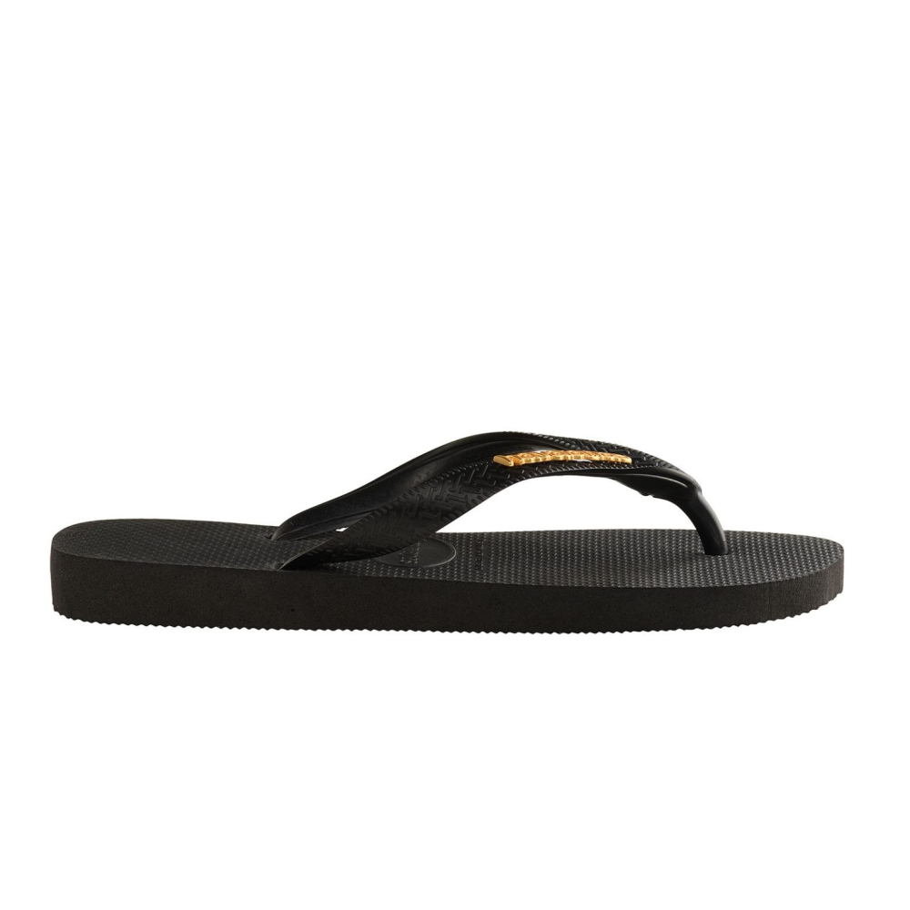 havaianas 哈瓦仕 巴西人字拖 官方唯一授權 男款  Logo Metallic黑4127244-1069-細節圖3
