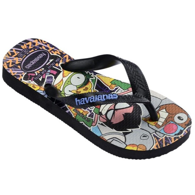 havaianas 哈瓦仕 巴西人字拖 官方唯一授權 童款 Warner黑4150291-0090-細節圖2