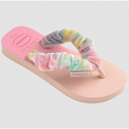 havaianas 哈瓦仕 巴西人字拖 官方唯一授權 童款 彩虹髮圈繩粉色4149941-0076-細節圖2