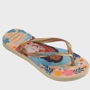 havaianas 哈瓦仕 巴西人字拖 官方唯一授權 童款 艾莉兒莫娜金色4123328-8811-細節圖2