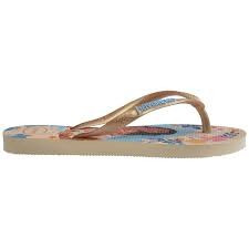 havaianas 哈瓦仕 巴西人字拖 官方唯一授權 童款 艾莉兒莫娜金色4123328-8811-細節圖3