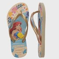 havaianas 哈瓦仕 巴西人字拖 官方唯一授權 童款 艾莉兒莫娜金色4123328-8811-細節圖4