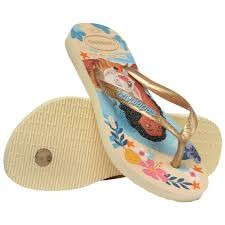 havaianas 哈瓦仕 巴西人字拖 官方唯一授權 童款 艾莉兒莫娜金色4123328-8811-細節圖5