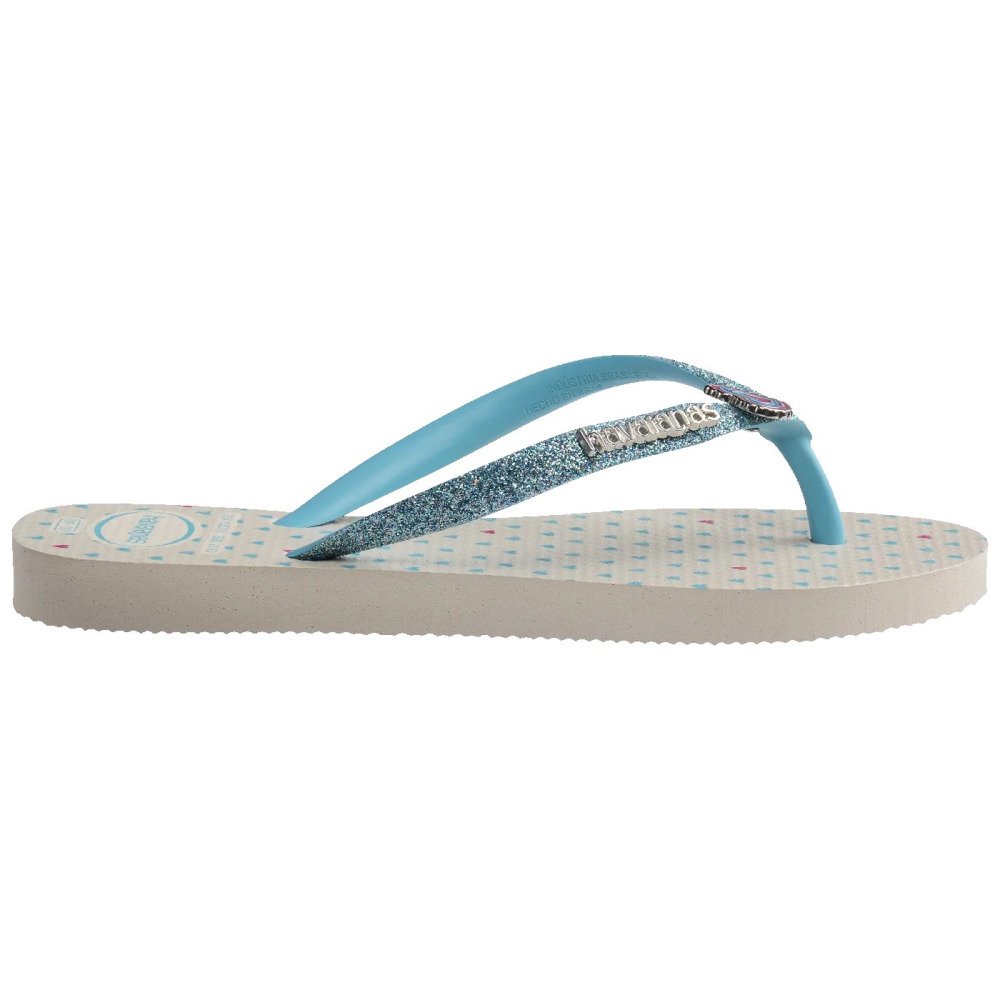 havaianas 哈瓦仕 巴西人字拖 官方唯一授權 童款 Glitter II愛心4146976-0121-細節圖3