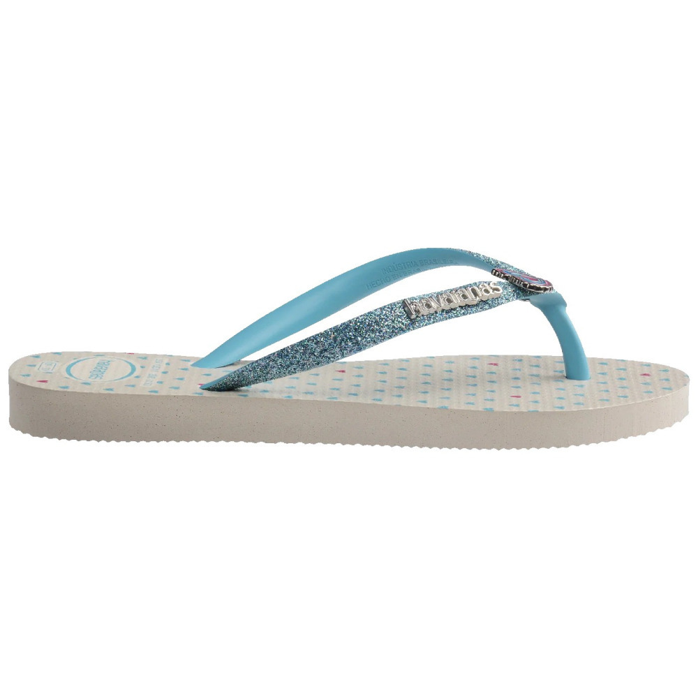 havaianas 哈瓦仕 巴西人字拖 官方唯一授權 童款 Glitter II愛心4146976-0121-細節圖3