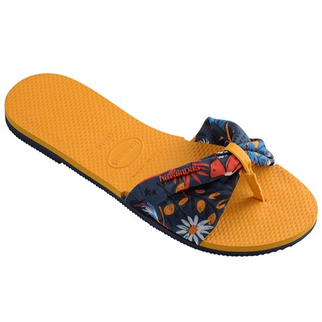 havaianas 哈瓦仕 巴西人字拖 官方唯一授權 女款 蝴蝶結黃4140714-6362-細節圖2