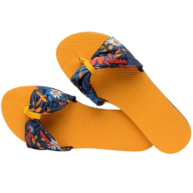 havaianas 哈瓦仕 巴西人字拖 官方唯一授權 女款 蝴蝶結黃4140714-6362-細節圖4