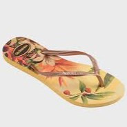 havaianas 哈瓦仕 巴西人字拖 官方唯一授權 女款 熱帶-金剛鸚鵡金色4122111-5559-細節圖2