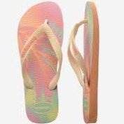 havaianas 哈瓦仕 巴西人字拖 官方唯一授權 女款Top Fashion手繪葉漸4137258-6512-細節圖3