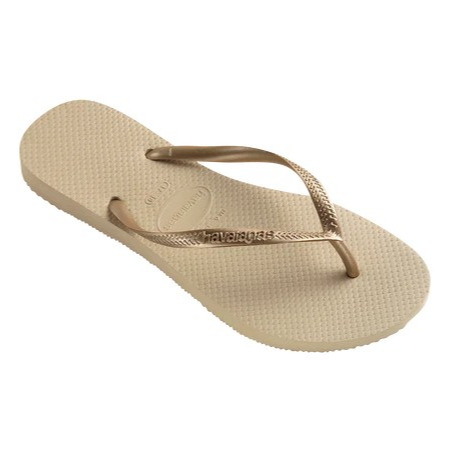 havaianas 哈瓦仕 巴西人字拖 官方唯一授權 女款 SLIM淺金 4000030-2719-細節圖2