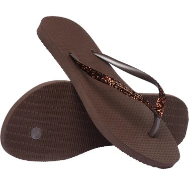 havaianas 哈瓦仕 巴西人字拖 官方唯一授權 女款 亮片咖啡4146975-0727-細節圖4