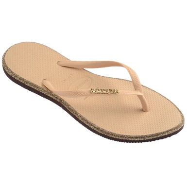 havaianas 哈瓦仕 巴西人字拖 官方唯一授權 女款 尖頭亮粉-奶茶4150157-1859-細節圖2