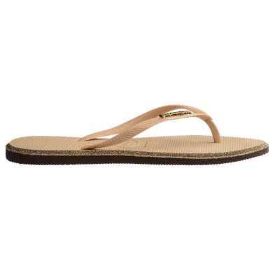 havaianas 哈瓦仕 巴西人字拖 官方唯一授權 女款 尖頭亮粉-奶茶4150157-1859-細節圖3