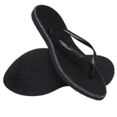 havaianas 哈瓦仕 巴西人字拖 官方唯一授權 女款 尖頭亮粉-黑色4150157-1069-細節圖4
