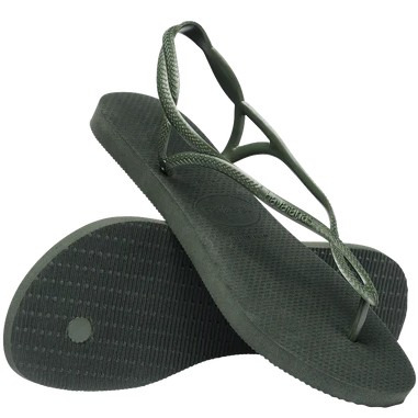 havaianas 哈瓦仕 巴西人字拖 官方唯一授權 女款涼鞋 Luna奢華橄欖綠4129697-4896-細節圖4