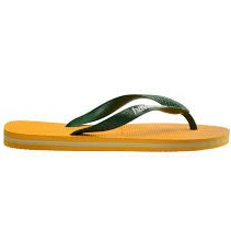 havaianas 哈瓦仕 巴西人字拖 官方唯一授權 男款 跳色Brasil Logo黃底4110850-1740-細節圖3