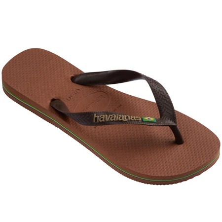 havaianas 哈瓦仕 巴西人字拖 官方唯一授權 男款 跳色Brasil Logo咖啡色4110850-2815-細節圖2